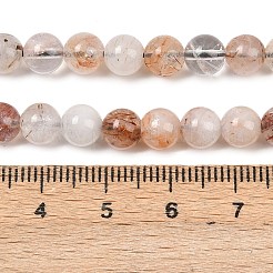 Natural Black Gold Rutilated Quartz Beads Strands&nbsp;X-G-P596-6mm-02