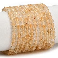 Heated Natural Citrine Beads Strands&nbsp;GG-CBA77FB-B10-4mm