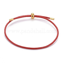 Adjustable PU Leather Cord Slider Bracelets&nbsp;BJEW-F412-05G