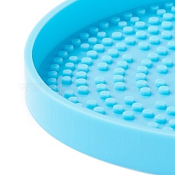 Flat Round with Polka Dot Pattern Cup Mat Silicone Molds&nbsp;LS-DIY-M039-04
