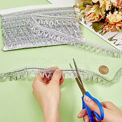 15 Yards Filigree Polyester Lace Fringe Trim&nbsp;OCOR-WH0089-13B