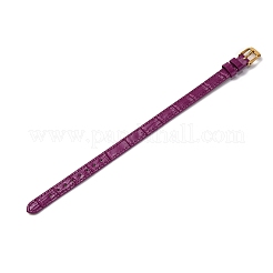 Leather Textured Bracelet Straps Slide Wristbands for Slide Charms&nbsp;AJEW-K232-01G-10