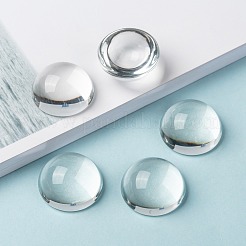 Transparent Half Round Glass Cabochons&nbsp;X-GGLA-R027-30mm