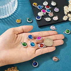 24Pcs 12 Colors K5 Glass Pendants&nbsp;FIND-TA0007-92P