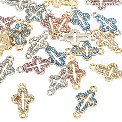 24Pcs 6 Colors Alloy Rhinestone Connector Charms&nbsp;FIND-TA0008-75