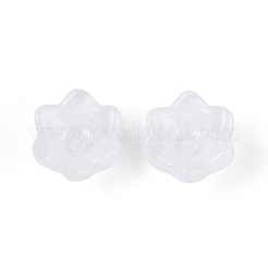 Transparent Spray Painted Glass Bead Caps&nbsp;A-GLAA-Q089-002A-003