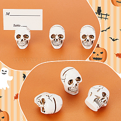 Skull Resin Name Card Holder&nbsp;DIY-WH0430-814