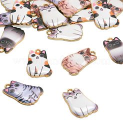 20Pcs 5 Colors Alloy Enamel Pendants&nbsp;ENAM-TA0001-81