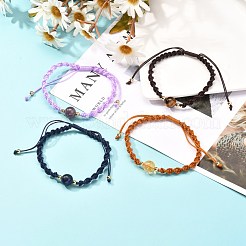 Adjustable Round Natural Gemstone Beads Bracelets for Women or Men&nbsp;BJEW-JB06840