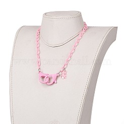Personalized ABS Plastic Cable Chain Necklaces&nbsp;NJEW-JN03220-03