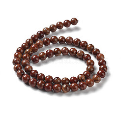 Natural Wood Lace Stone Wooden Jasper Beads Strands&nbsp;G-P516-A02-02