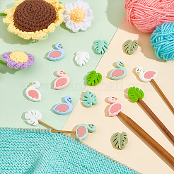 16Pcs 8 Styles Food Grade Silicone Focal Beads&nbsp;SIL-BC0001-05