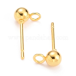 304 Stainless Steel Ball Stud Earring Findings&nbsp;X-STAS-G099-09G
