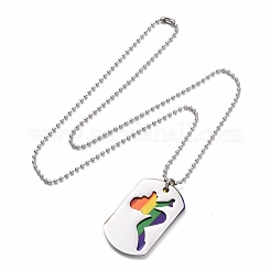 Pride Style Stainless Steel Pendant Necklaces&nbsp;NJEW-F288-10P