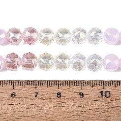 Electroplate Imitation Jade & Opaque & Transparent Glass Beads Strands&nbsp;EGLA-Q135-8MM-A01
