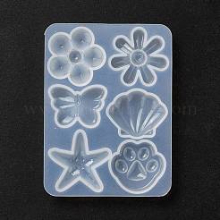 Flower & Shell & Starfish & Paw Print & Butterfly Silicone Molds&nbsp;DIY-P059-07