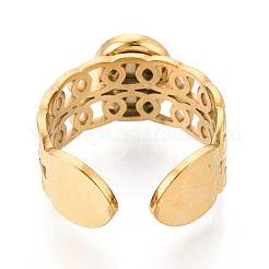 304 Stainless Steel Cuff Ring Components&nbsp;STAS-T066-56G