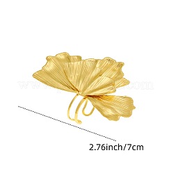 Iron Ginkgo Leaf Cuff Open Rings for Women&nbsp;WGC38D0-01