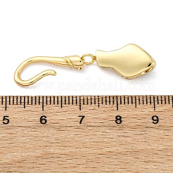 Brass S-Hook Clasps&nbsp;KK-U059-27G-01