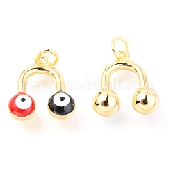Brass Enamel Pendants&nbsp;KK-Y001-01A-G