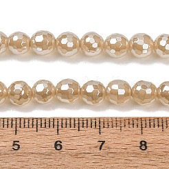 Electroplated Natural Agate Beads Strands&nbsp;G-B191-A07-6mm-07