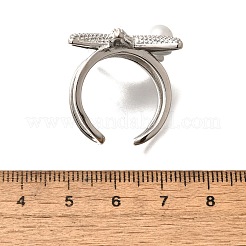Brass Cuff Rings for Women&nbsp;RJEW-Q008-02P