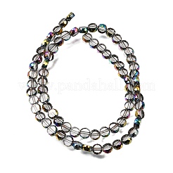 Electroplated Transparent Glass Beads Strands&nbsp;GL-CBA98F0-06B-03