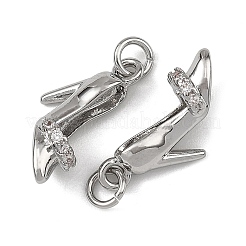SHEGRACE Brass Pave Clear Cubic Zirconia Charms&nbsp;XGRQ4D470-656P