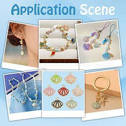 70Pcs 7 Colors Zinc Alloy Enamel Pendants&nbsp;ENAM-PH0003-23