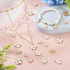 48Pcs 6 Styles Alloy Enamel Pendants&nbsp;ENAM-TA0003-40