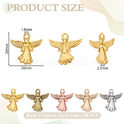 100Pcs 5 Colors Tibetan Style Alloy Pendants&nbsp;FIND-GA0008-17