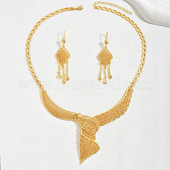 Alloy Hollow Statement Necklace & Earring Sets for Middle Eastern Bride&nbsp;KF3516