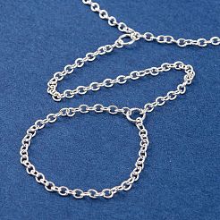 Brass Cable Chain Ring Bracelets for Women&nbsp;BJEW-L690-01S