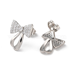 Brass Rhinestone Stud Earrings with Glass&nbsp;EJEW-Z021-25P