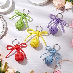 Polyester and 304 Stainless Steel Braid Ball Keychains&nbsp;KEYC-JKC01118