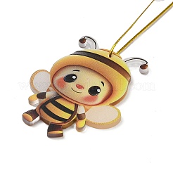 Cute Bees Acrylic Pendant Decoration&nbsp;LS-HJEW-G026-01B