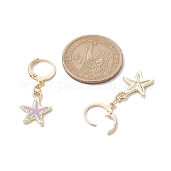 Alloy Enamel Starfish Dangle Leverback Earrings&nbsp;EJEW-JE05602