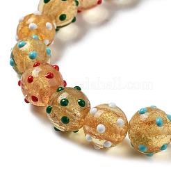 Handmade Bumpy Lampwork Beads Strands&nbsp;LAMP-P059-A04