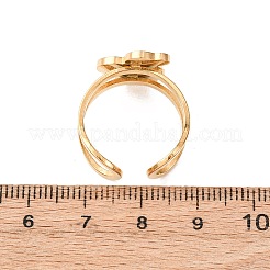 304 Stainless Steel with Enamel Cuff Rings for Women&nbsp;LS-RJEW-Z116-01G-01