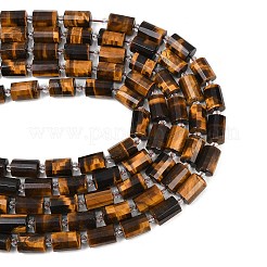 Natural Tiger Eye Beads Strands&nbsp;G-G453-E01-10x14mm