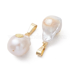 Natural Baroque Keshi Pearl Pendants&nbsp;PALLOY-JF05463