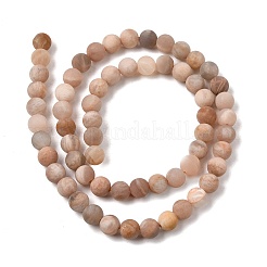 Natural Sunstone Beads Strands&nbsp;G-J372-05-6mm-A
