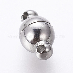 Non-Tarnish 304 Stainless Steel Magnetic Clasps&nbsp;X-STAS-K006-6mm-04C