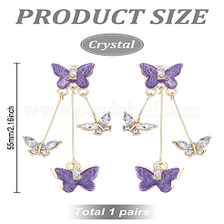 1 Pair Crystal Stud Earrings&nbsp;EJEW-LP0001-90