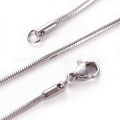 Non-Tarnish 304 Stainless Steel Snake Chain Necklaces&nbsp;X-NJEW-F265-C-P