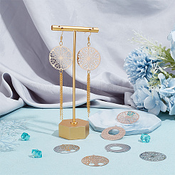 36Pcs 9 Style Rack Plating Brass Filigree Pendants&nbsp;KKC-BC0001-02