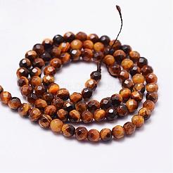 Natural Tiger Eye Beads Strands&nbsp;G-N0179-01-4mm