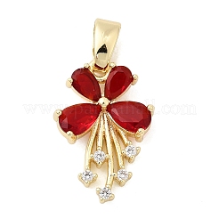 Brass Micro Pave Cubic Zirconia Pendants&nbsp;KK-C141-09G
