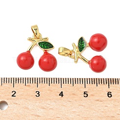 Brass Enamel Pendants&nbsp;KK-B139-15G