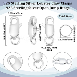 3Pcs 925 Sterling Silver Lobster Claw Clasps&nbsp;STER-SC0001-72
